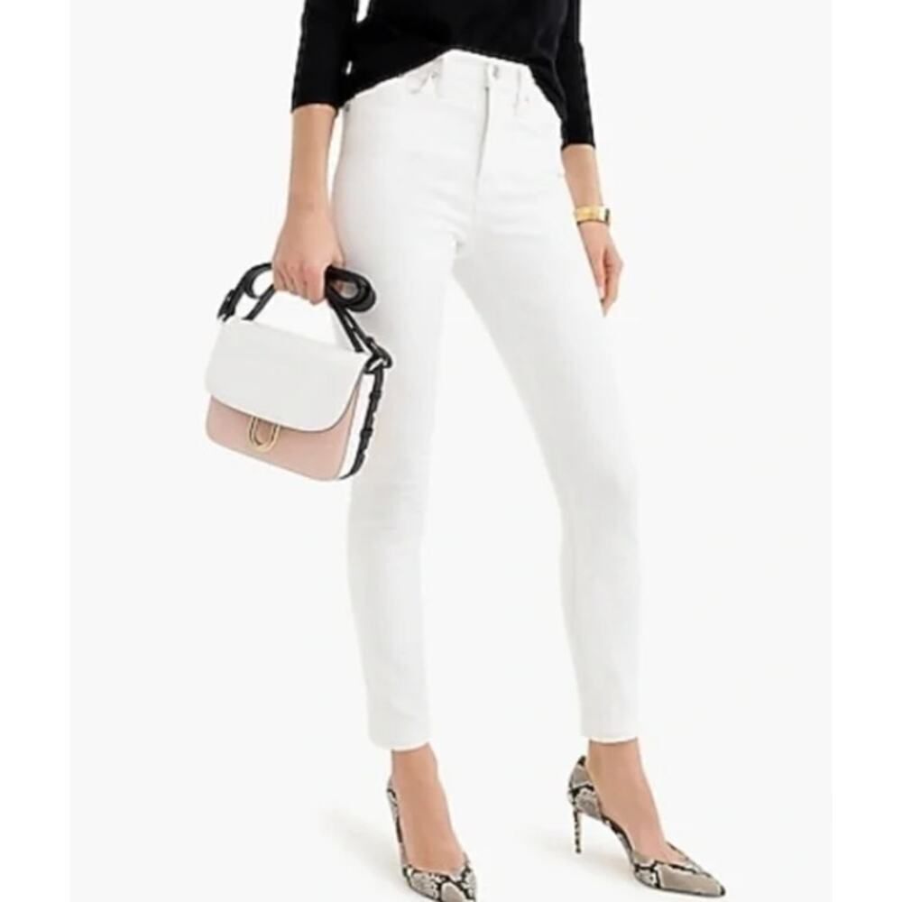 J.Crew 9" High-Rise Toothpick Jean Women's 31T Tall White NWT